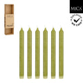 Dinner candle green 6 pieces