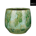 Harris pot round green - h26xd29cm