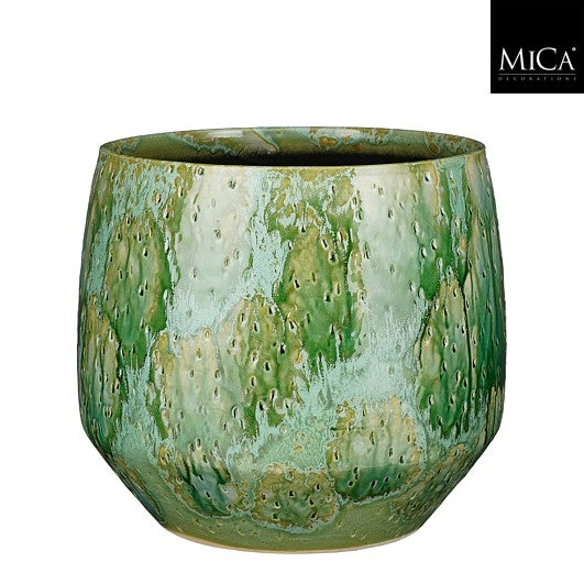 Harris pot round green - h26xd29cm