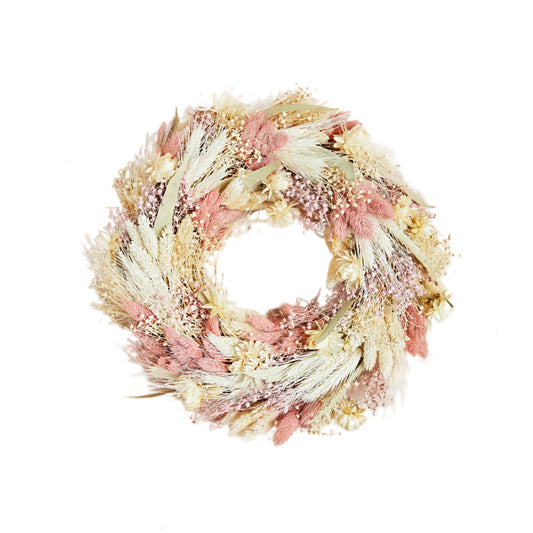 Dried Flowers Wreath Blush