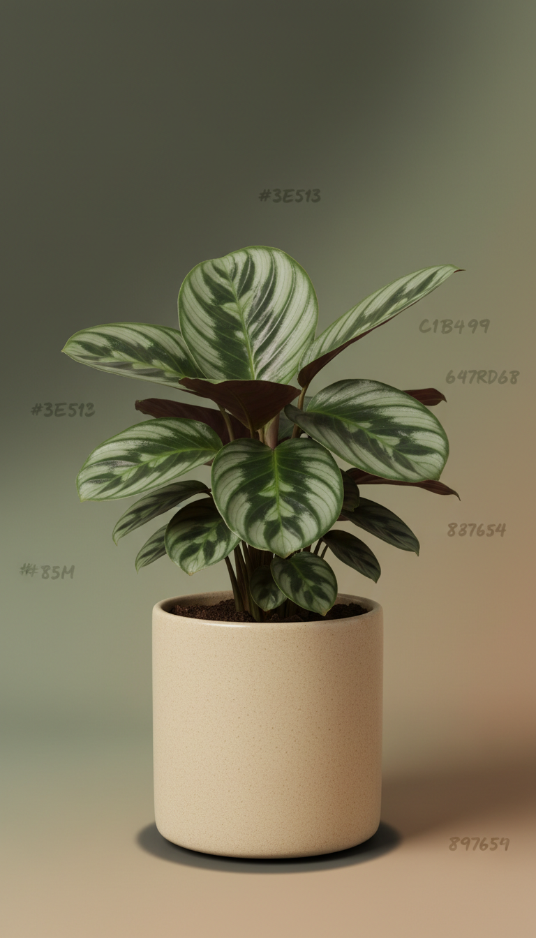 Calathea Orbifolia in Matte Ceramic