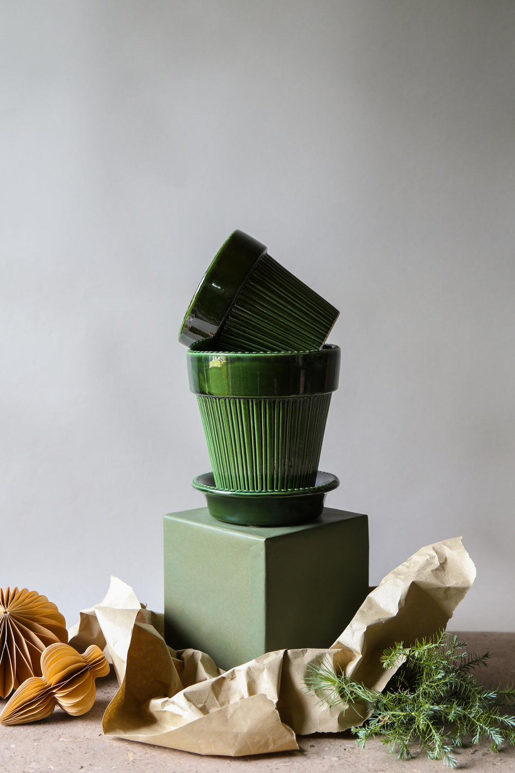 Bergs Potter Simona Glazed Emerald Green 12cm Pot