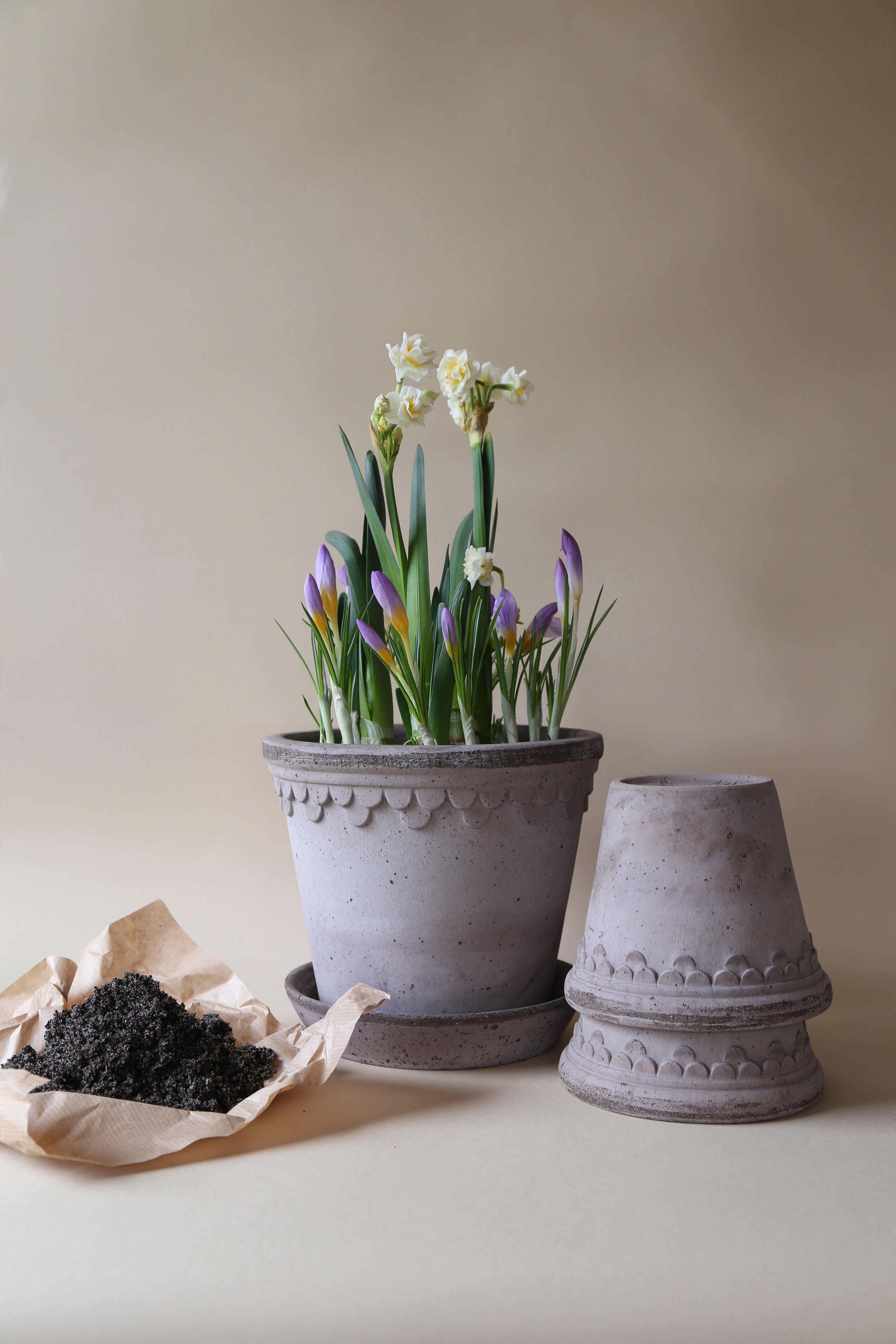 Bergs Potter Københavner RAW Grey 10cm Pot